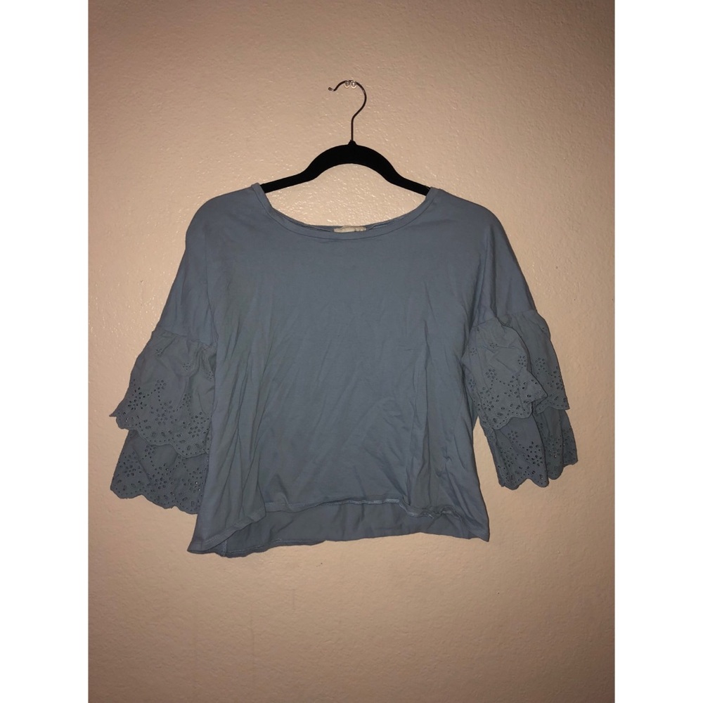 Blue Frilly Top!